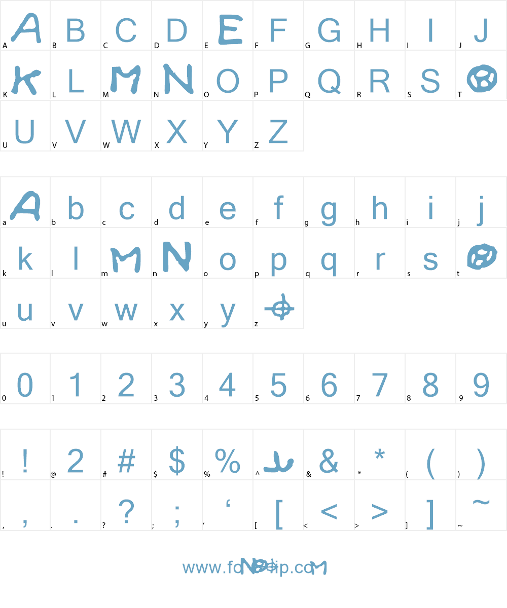 Zodiac Killer Font Character